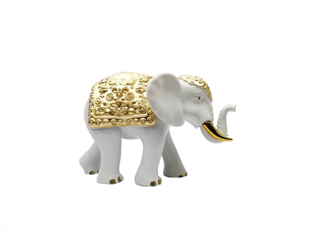 Maturi Elefante e Vitello color oro con dettagli glitterati e diamanti