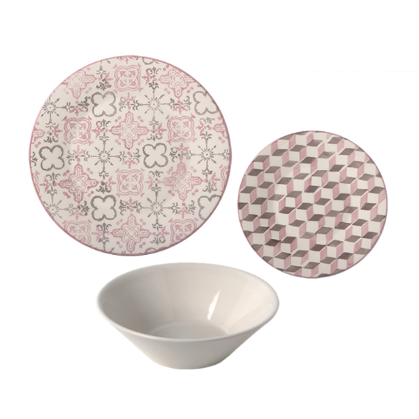 Servizio Piatti Love Tiffani Trends Rosa