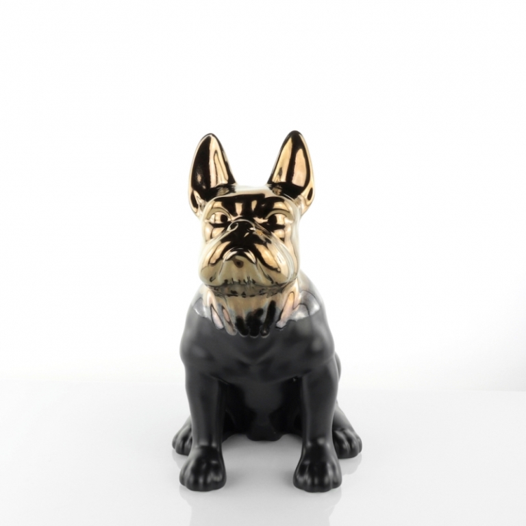 Statua Doggy Gold Black Weissestal